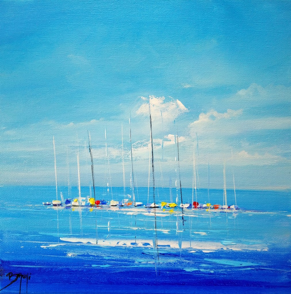 Les bateaux - Peinture Eric Bruni