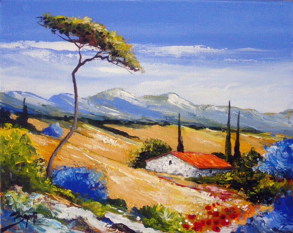 Peinture Paysage de Provence