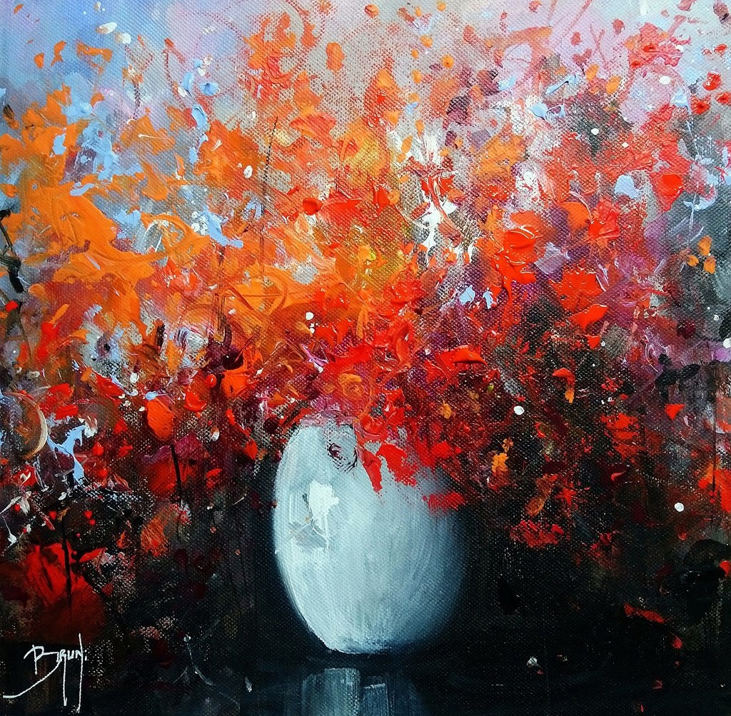 Incandescence Florale - Peinture Eric Bruni