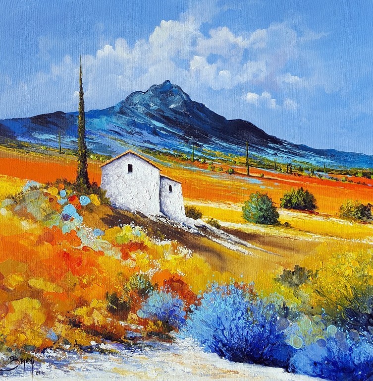 La montagne bleue - Peinture Eric Bruni