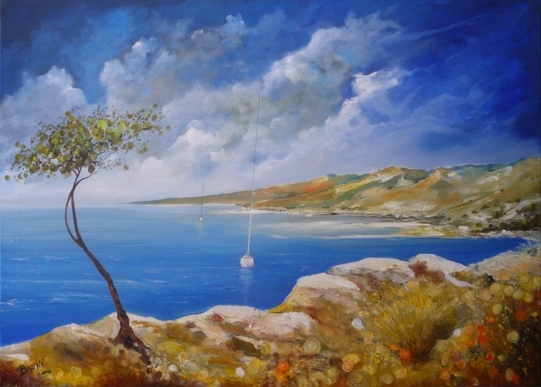 Peinture paysage bord de mer - Bruni Eric