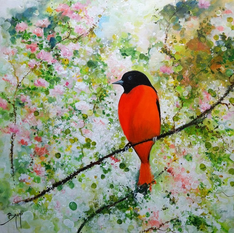 Peinture déco Oiseau