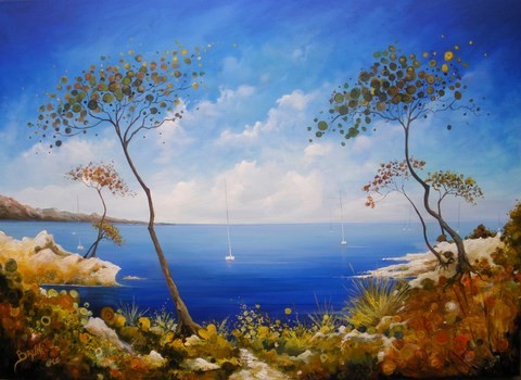 Tableau paysage bord de mer - Bruni Ric