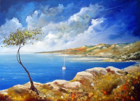 Tableau paysage bord de mer - Eric Bruni